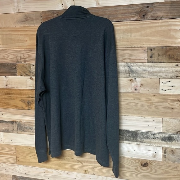 IZOD size XXL gray mock neck long sleeve shirt with quarter zip - Picture 7 of 9